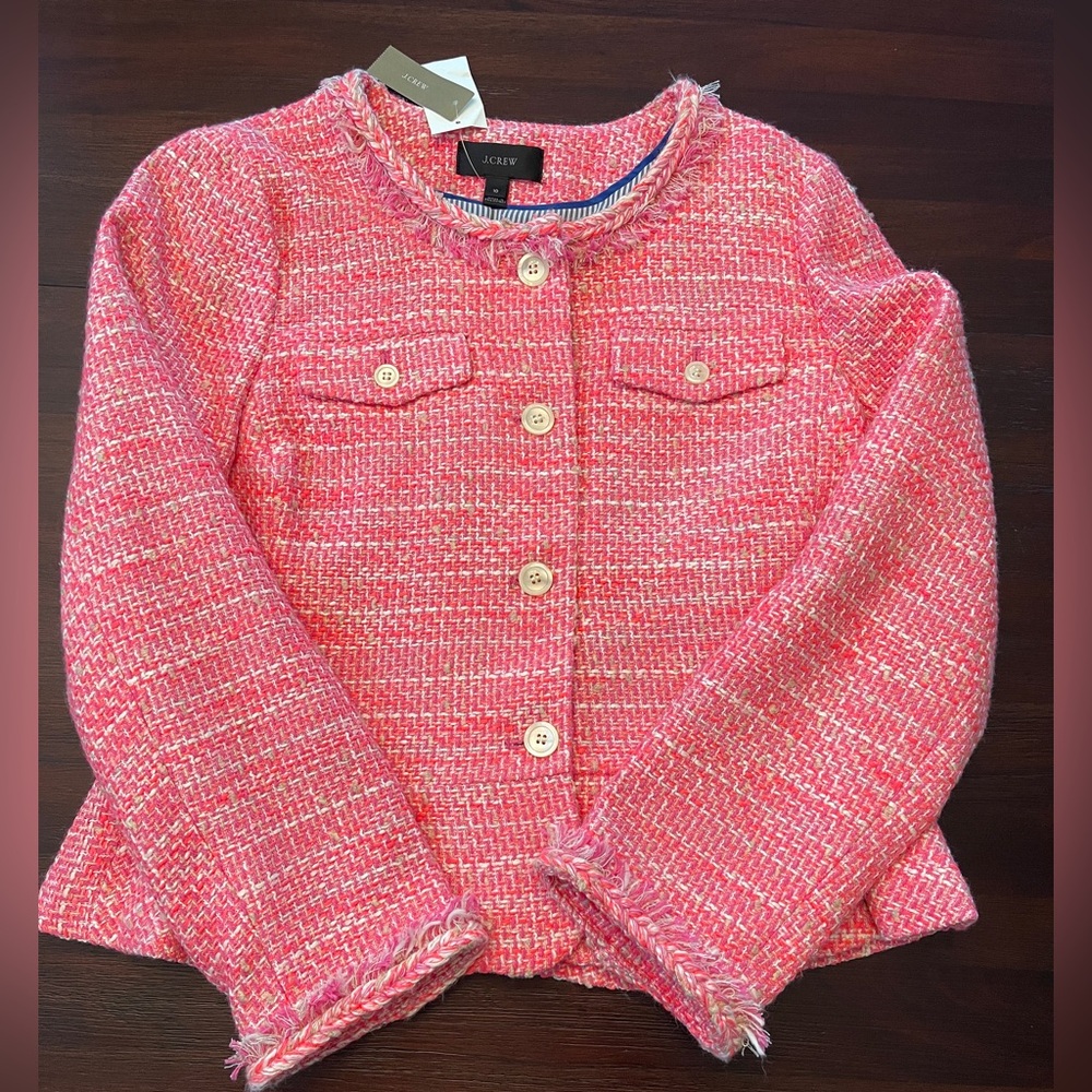 J.Crew Pink Tweed Jacket